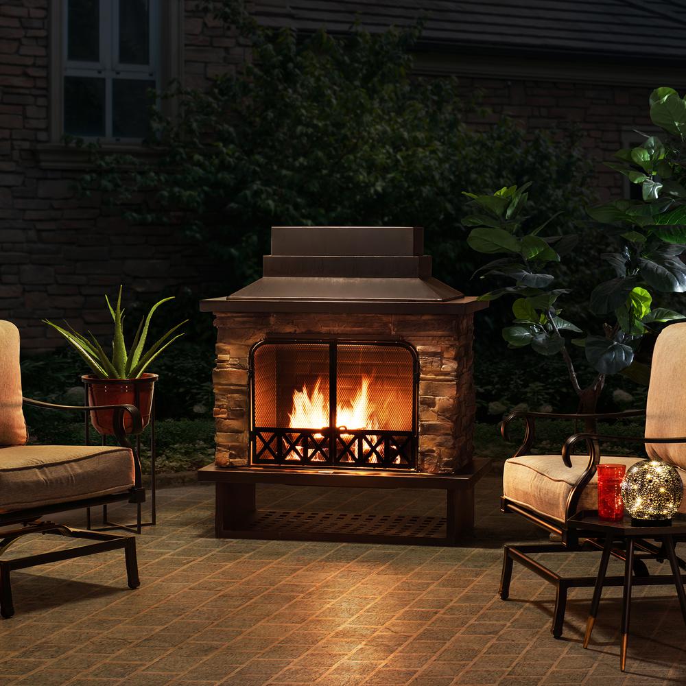 Sunjoy Patio Heavy Duty Wood Burning Fireplace with Steel Chimney. Picture 14