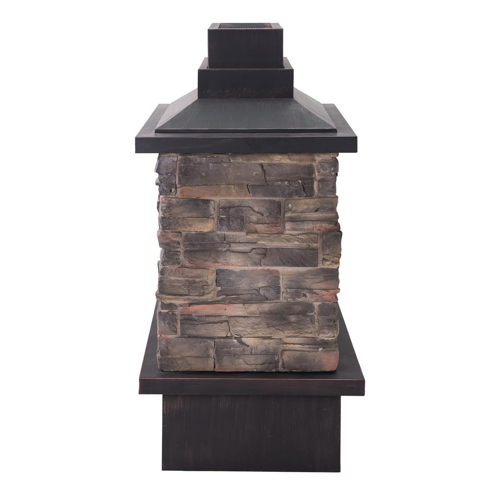 Sunjoy Patio Heavy Duty Wood Burning Fireplace with Steel Chimney. Picture 4