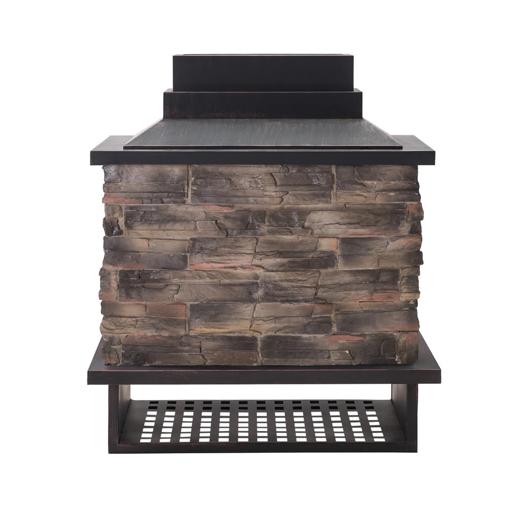Sunjoy Patio Heavy Duty Wood Burning Fireplace with Steel Chimney. Picture 3