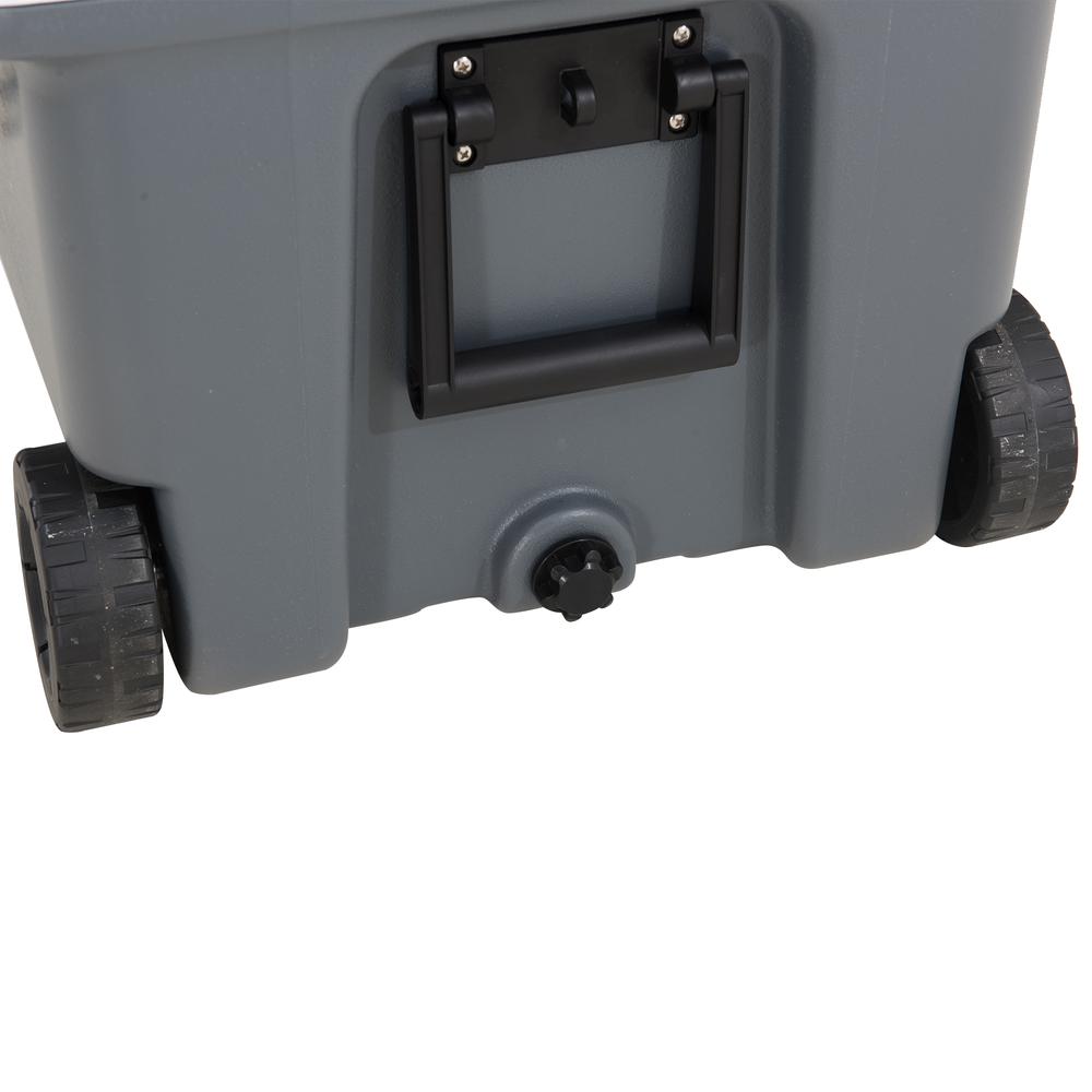 Louie 60-Quart Insulated Portable Rolling Ice Chest Solar Cooler with Wheels. Picture 16