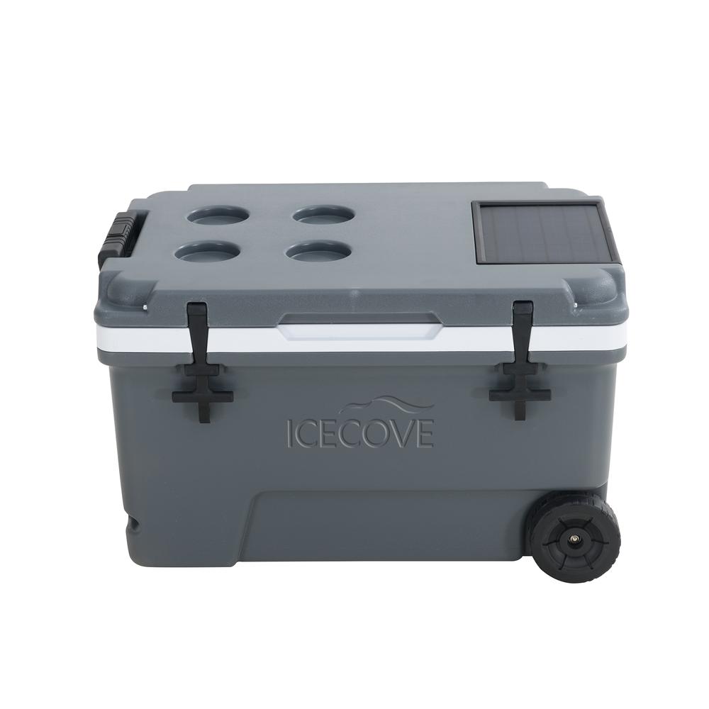 Louie 60-Quart Insulated Portable Rolling Ice Chest Solar Cooler with Wheels. Picture 20