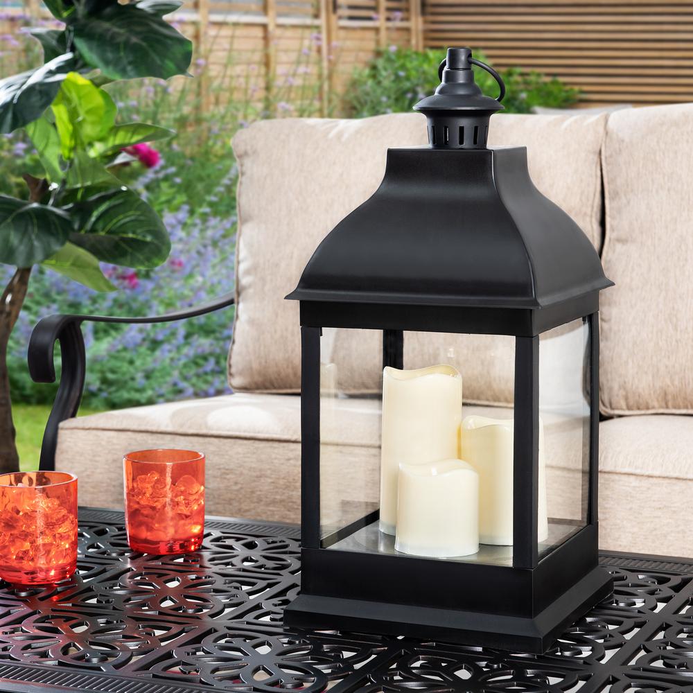Sunjoy 20 inch Candle Lantern with LED Battery Powered. Picture 9
