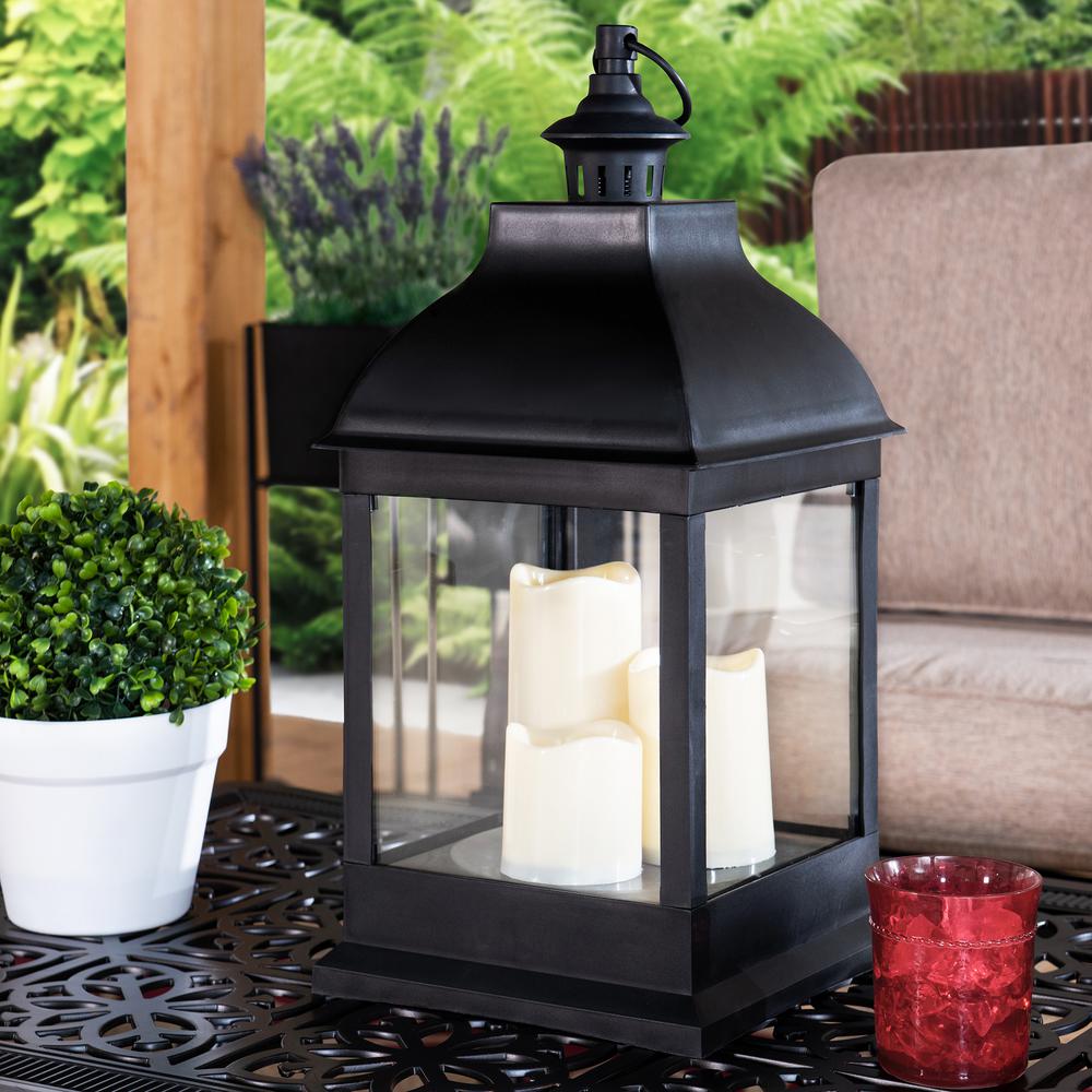 Sunjoy 20 inch Candle Lantern with LED Battery Powered. Picture 11