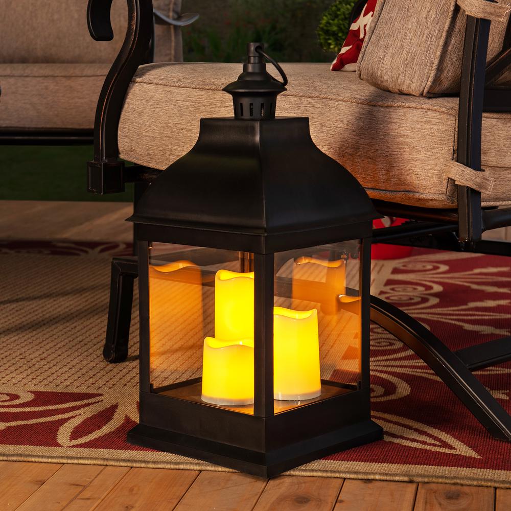 Sunjoy 20 inch Candle Lantern with LED Battery Powered. Picture 13
