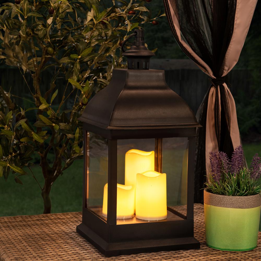 Sunjoy 20 inch Candle Lantern with LED Battery Powered. Picture 14