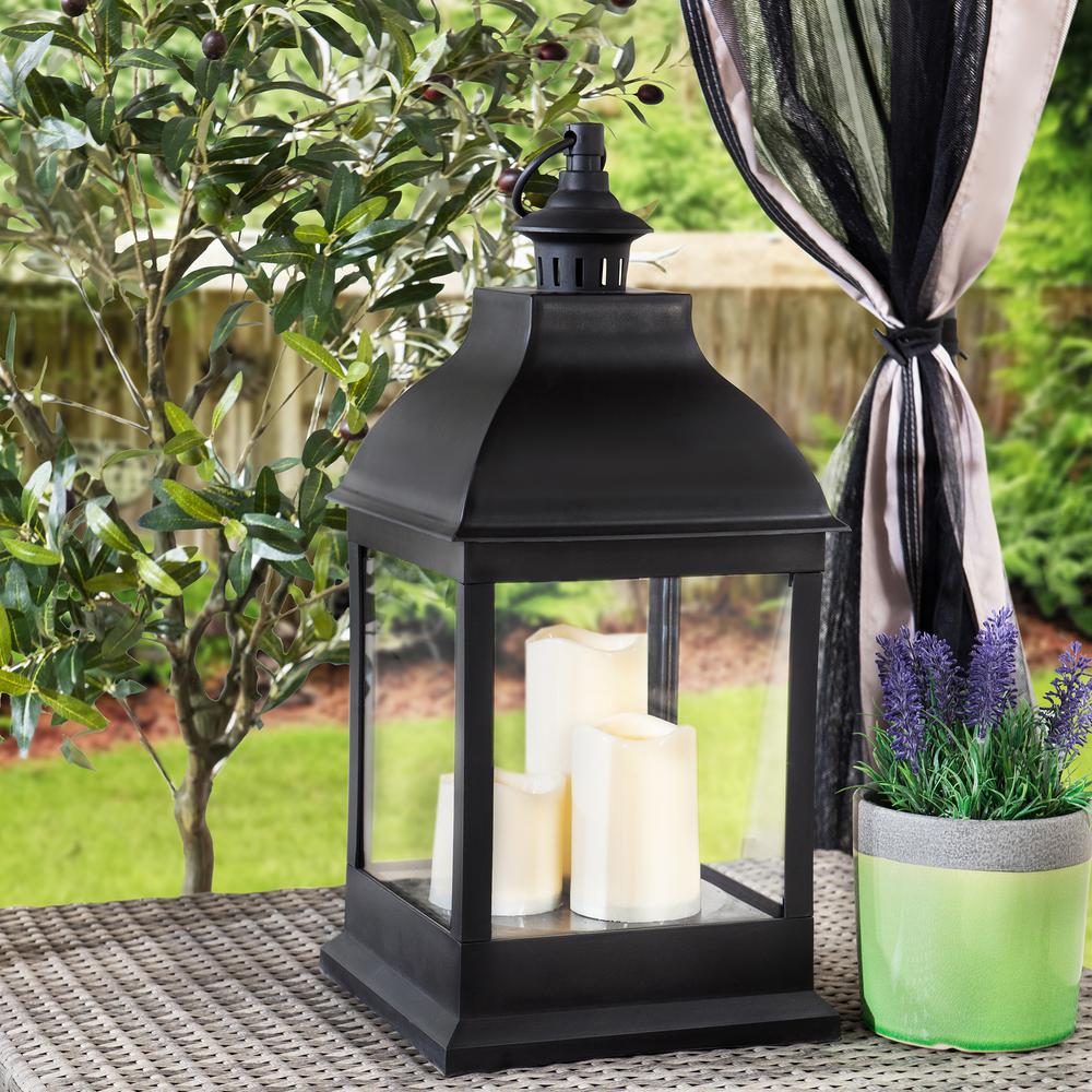 Sunjoy 20 inch Candle Lantern with LED Battery Powered. Picture 15