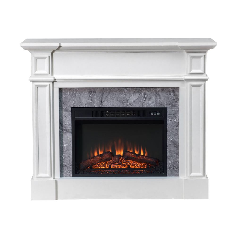 Sunjoy 46" Indoor Electric Fireplace Mantel w/ 23" Insert