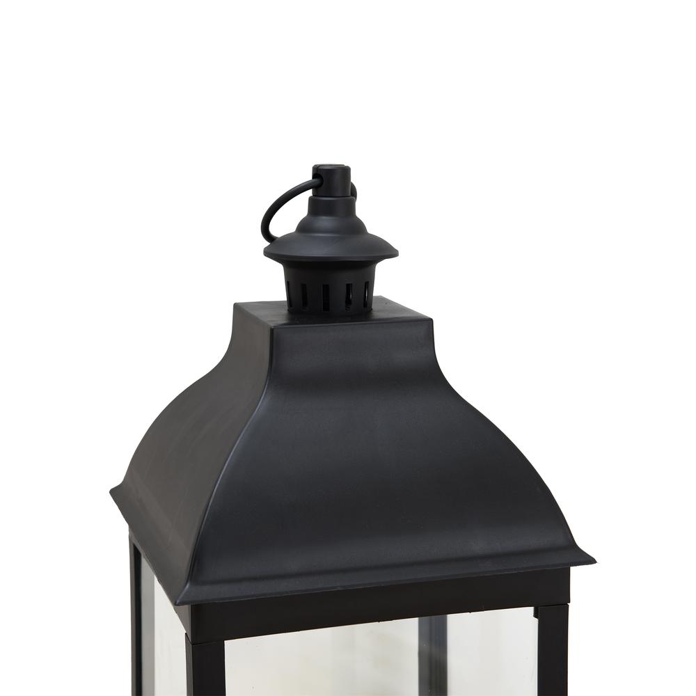 Sunjoy Classic 28 in. Black Outdoor Battery Powered Lantern