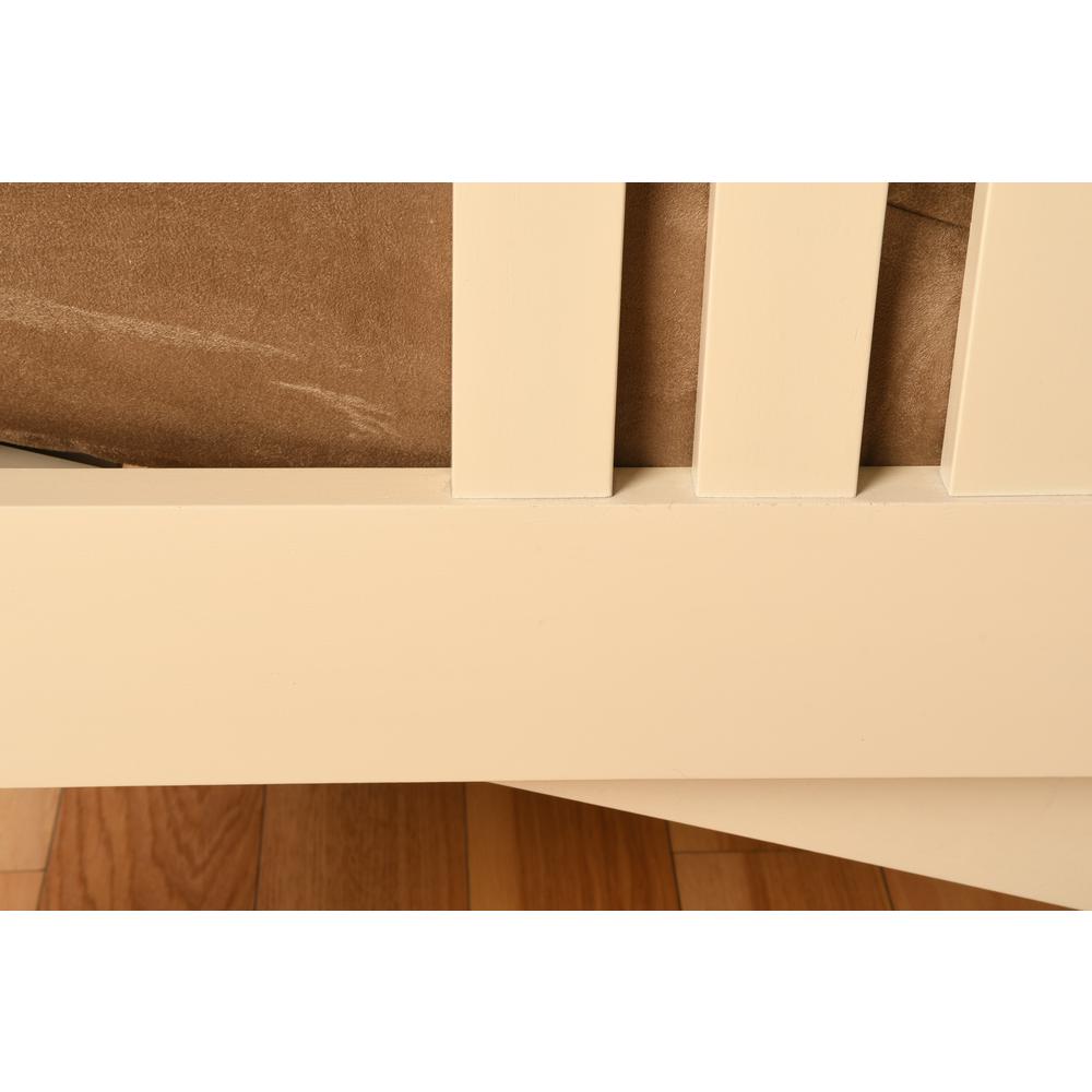 Monterey Frame-Antique White Finish-Linen Charcoal Mattress. Picture 8
