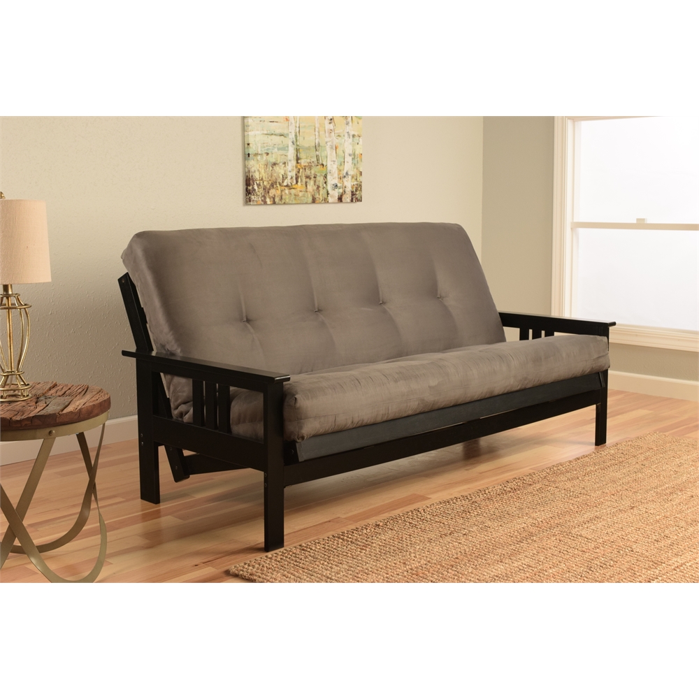 Monterey Frame-Black Finish-Suede Gray Mattress. The main picture.