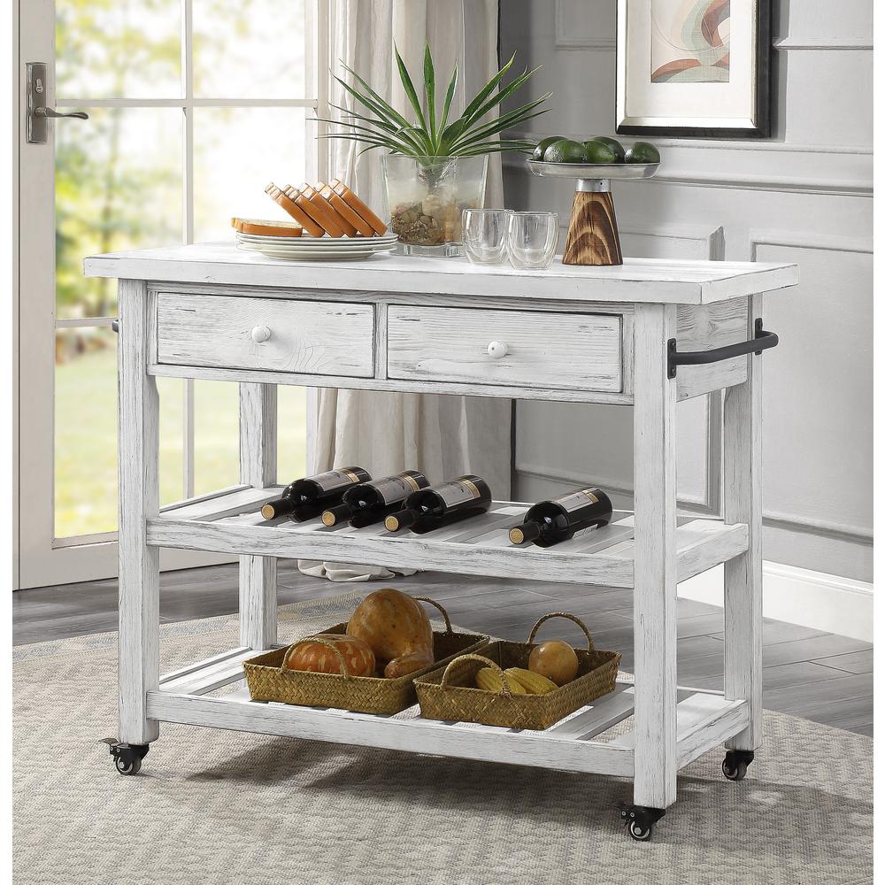 Orchard Park Two Drawer Kitchen Cart, 30434. Picture 4