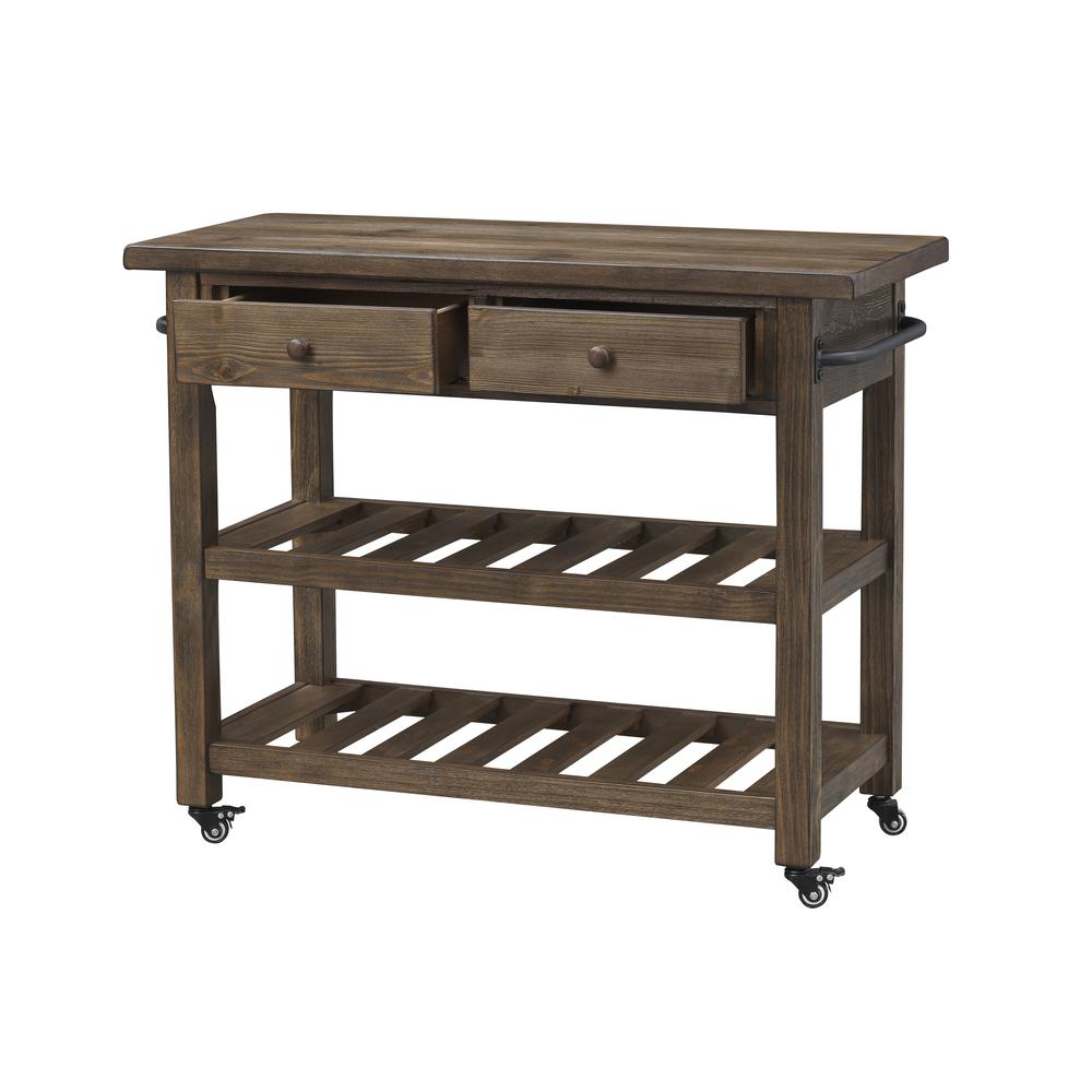 Orchard Park Two Drawer Kitchen Cart, 36525. Picture 3