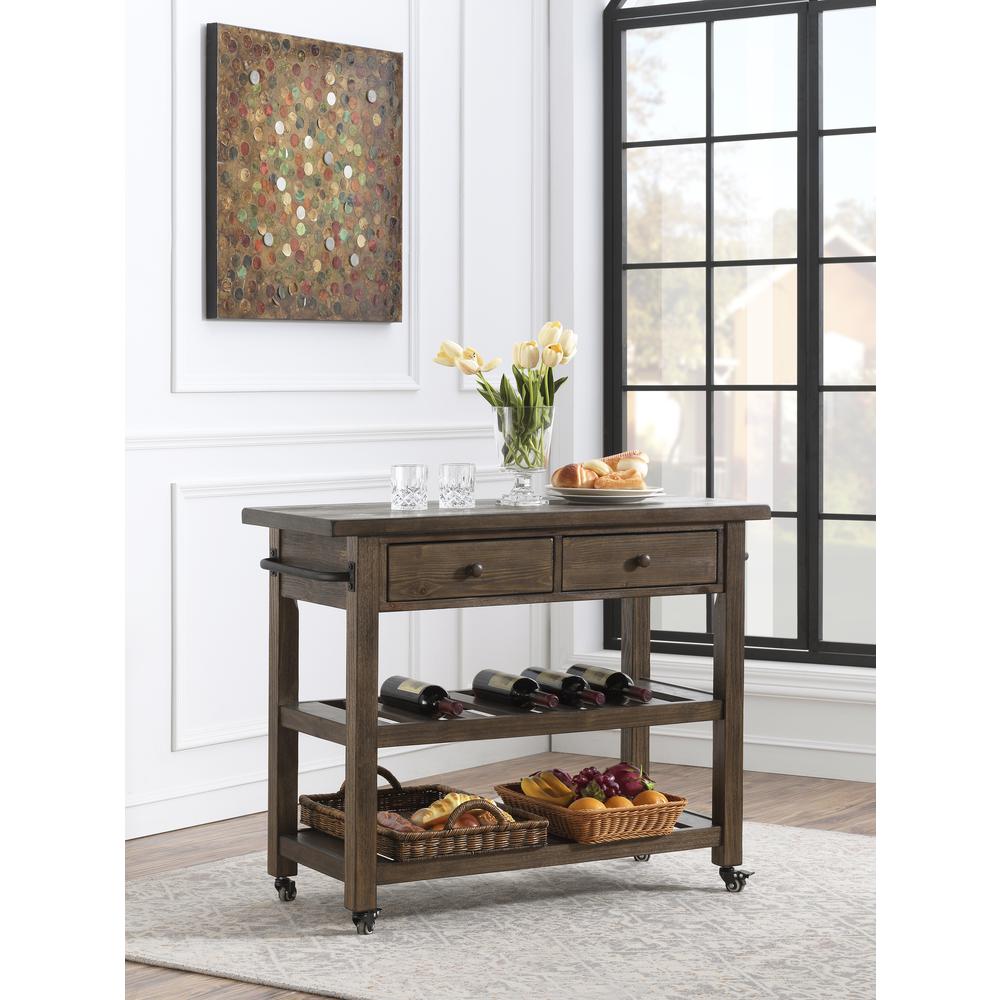 Orchard Park Two Drawer Kitchen Cart, 36525. Picture 4