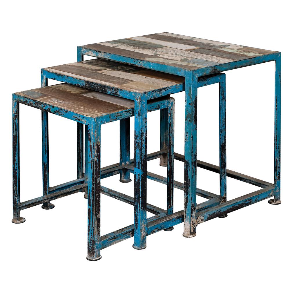 Set of Three Nesting Tables - Reclaimed, 39511. Picture 1