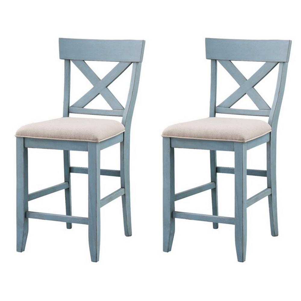 Set of 2 Bar Harbor Counter Height Dining Chairs, 40300. Picture 1