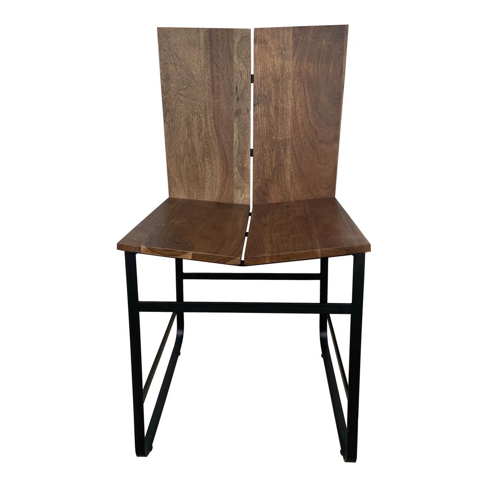 Santiago Industrial Style Solid Wood Dining Chairs - Set of 2. Picture 2