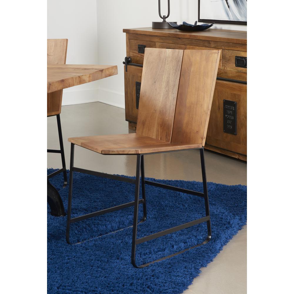 Santiago Industrial Style Solid Wood Dining Chairs - Set of 2. Picture 4