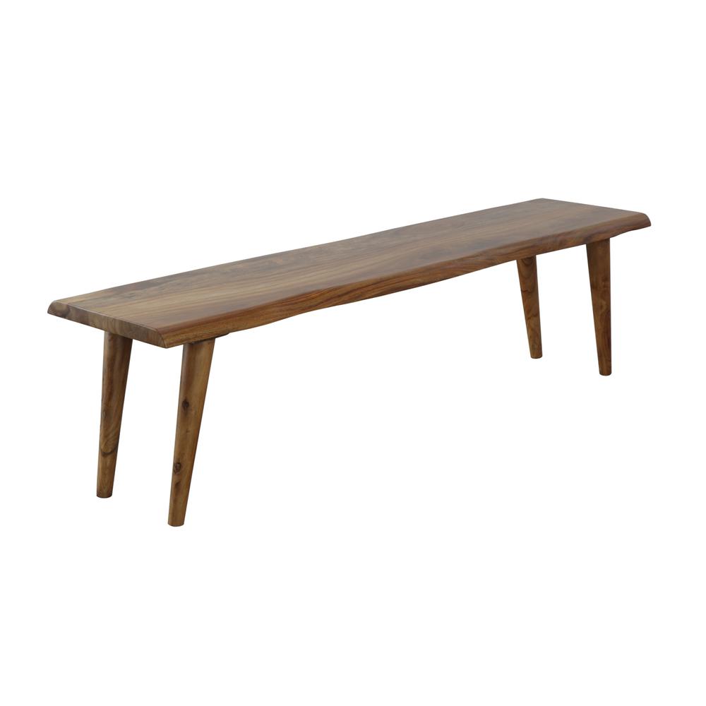 Mila Solid Wood Live Edge Dining Bench. Picture 1