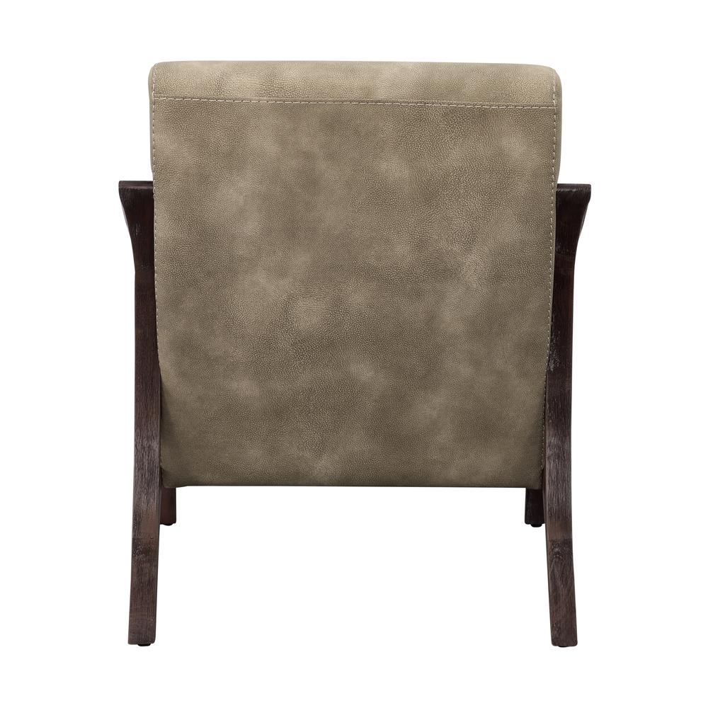 Taylor Upholstered Grey Armchair Chair with Wood Frame. Picture 4