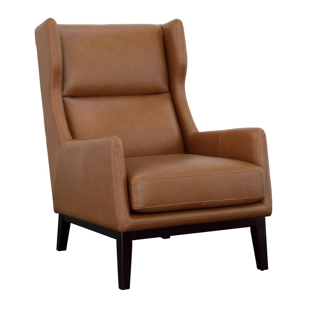 Boston Brown Leather Armchair. Picture 1