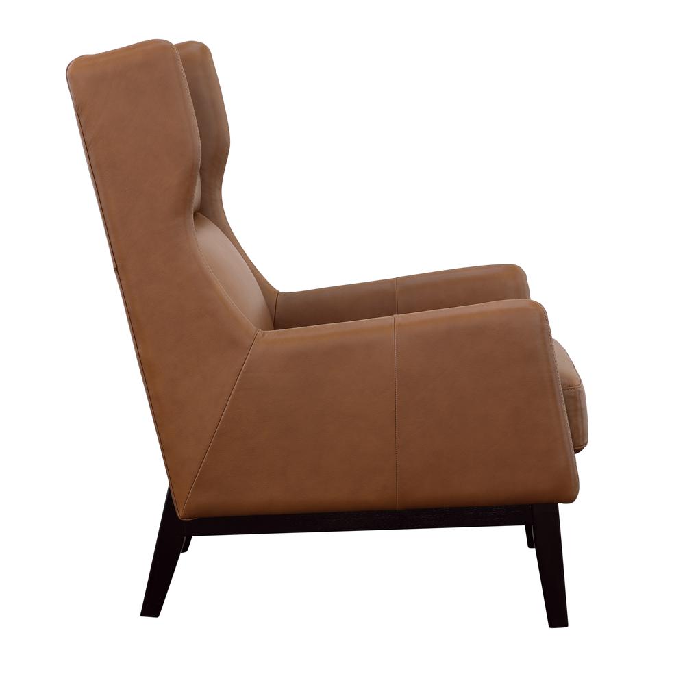 Boston Brown Leather Armchair. Picture 3