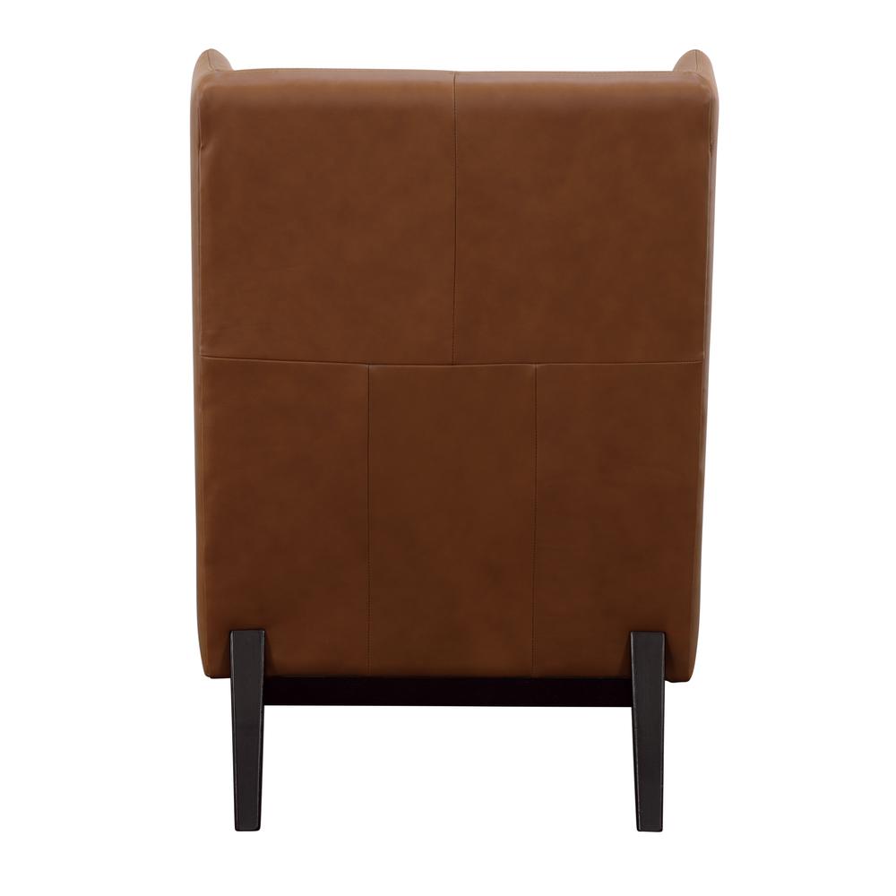 Boston Brown Leather Armchair. Picture 4