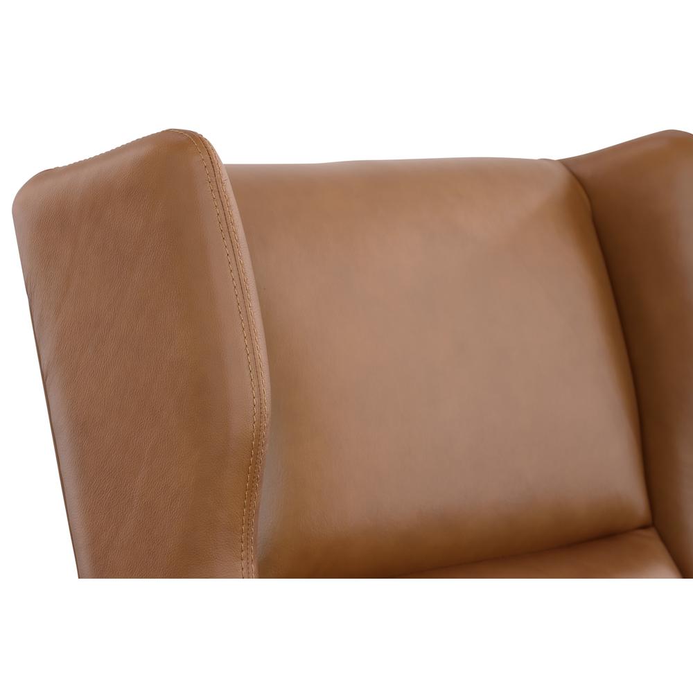 Boston Brown Leather Armchair. Picture 6