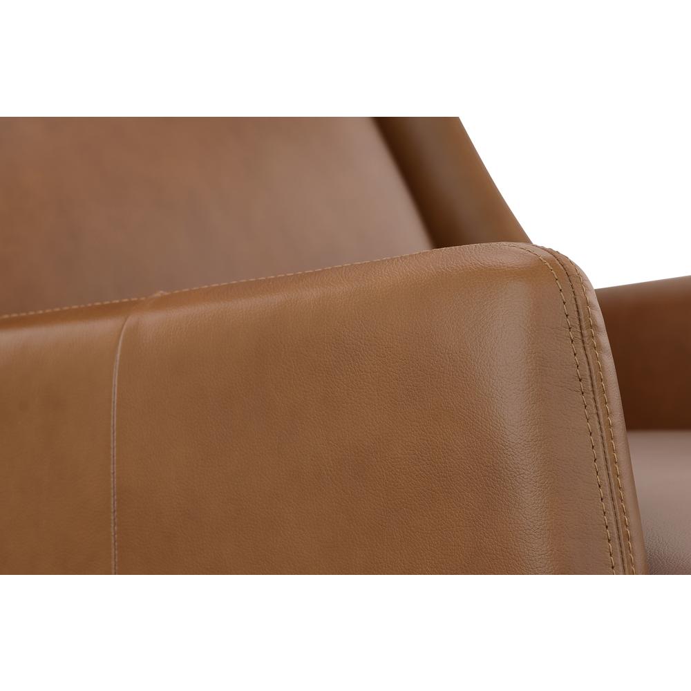 Boston Brown Leather Armchair. Picture 7