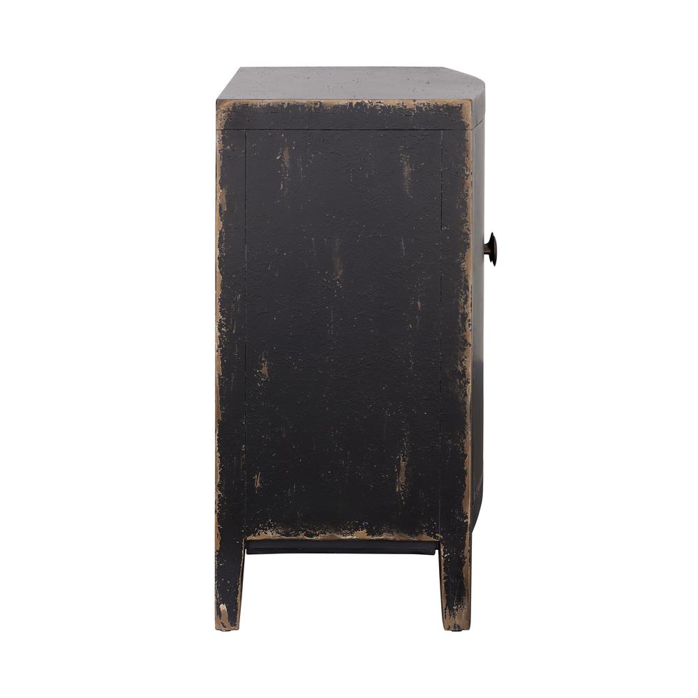 Mina Weathered Black and Brown Two Door Cabinet. Picture 5