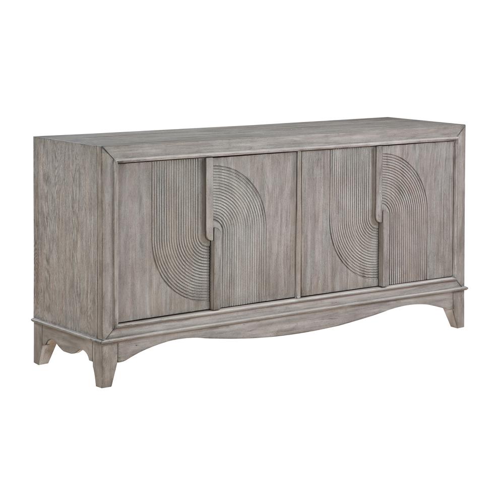 Carbondale Grey Transitional Four Door Credenza. Picture 6