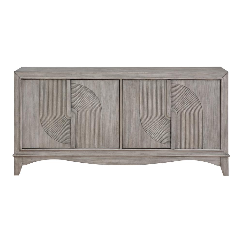 Carbondale Grey Transitional Four Door Credenza. Picture 1