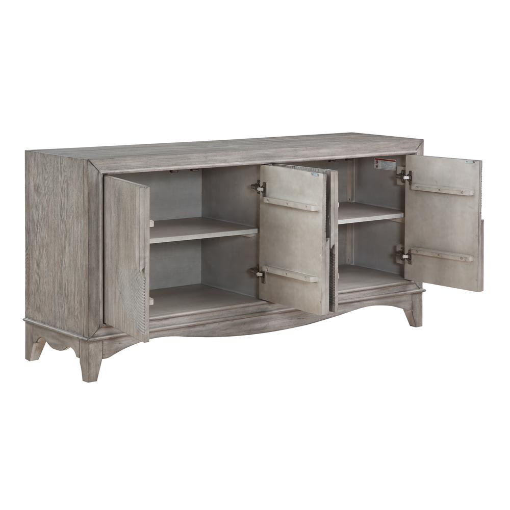 Carbondale Grey Transitional Four Door Credenza. Picture 3