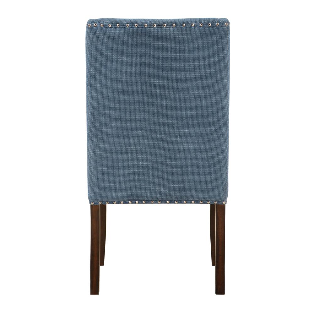 Lambert Brown and Blue Transitional Accent Dining Chair - Set of Two. Picture 3