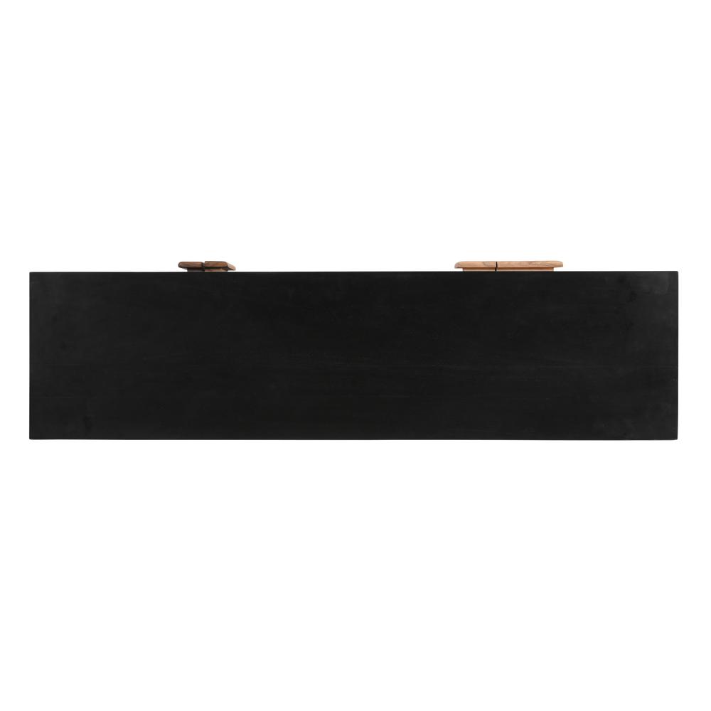Methone Natural and Black Transitional Four Door Credenza. Picture 4