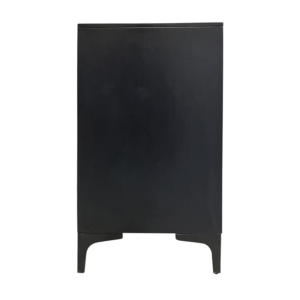 Methone Natural and Black Transitional Two Door Cabinet. Picture 2