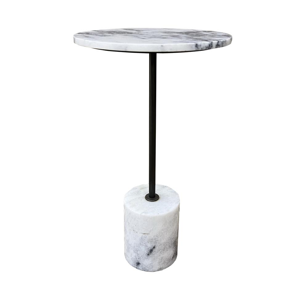 Pandia Black & White Transitional Accent Table. Picture 2