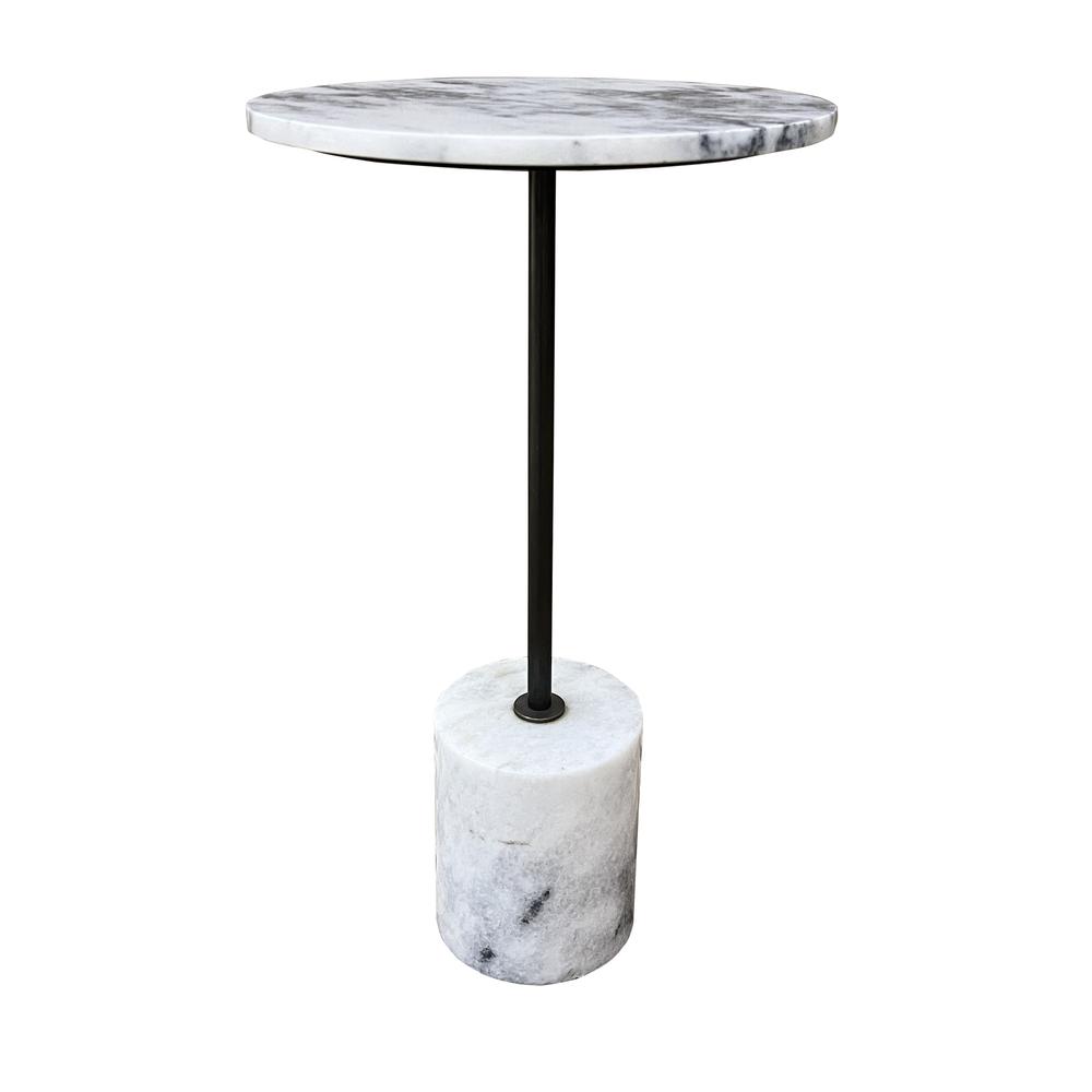 Pandia Black & White Transitional Accent Table. Picture 1