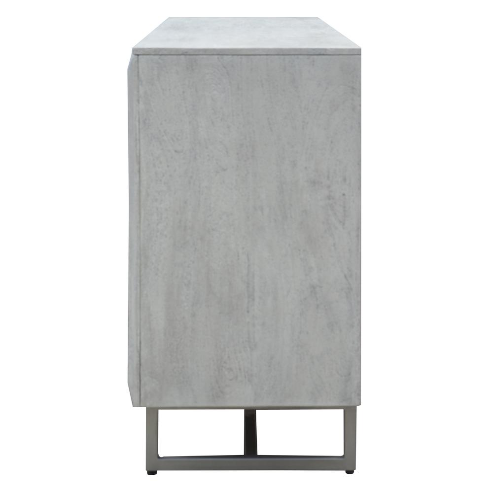 Valparaiso Grey Transitional Four Door One Drawer Credenza. Picture 2