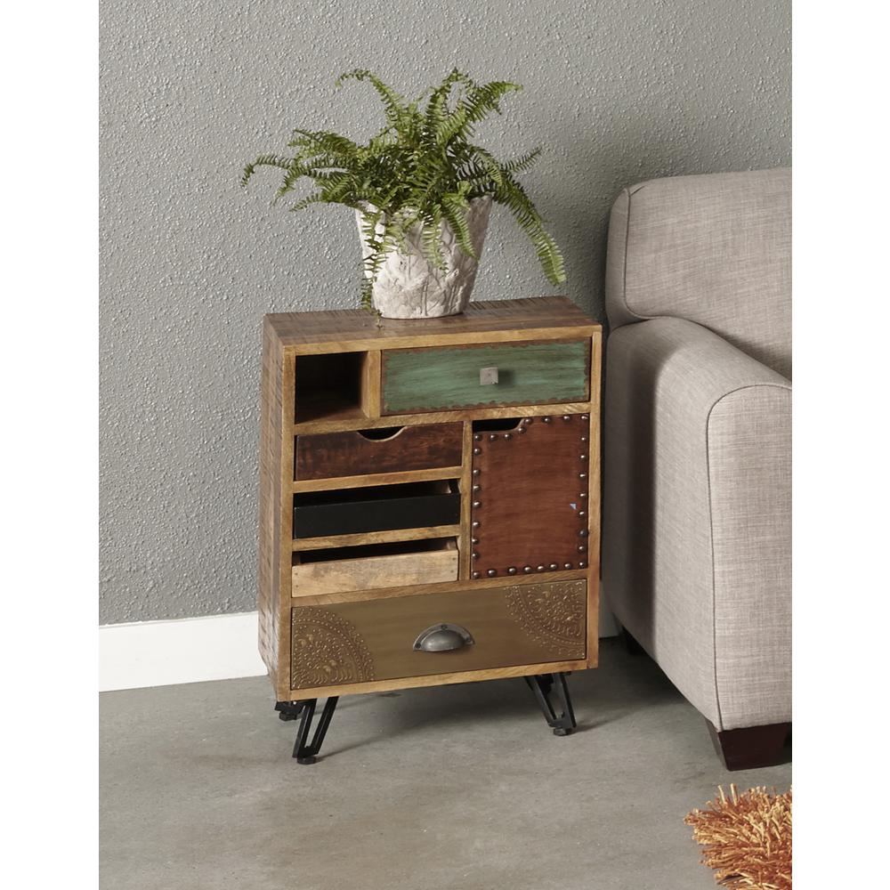 Brisbane Five Drawer One Door End Table, 98248. Picture 6