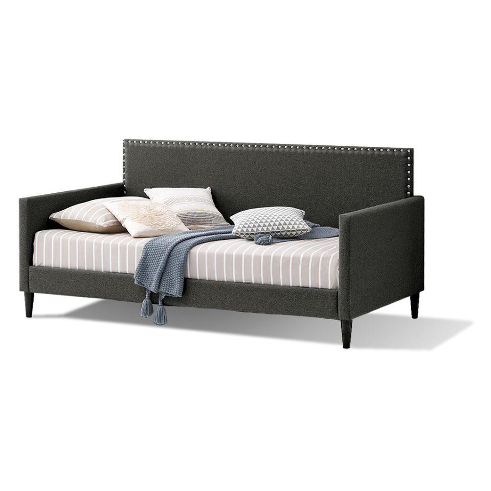 Upholstered Daybed, Dark Grey. Picture 1