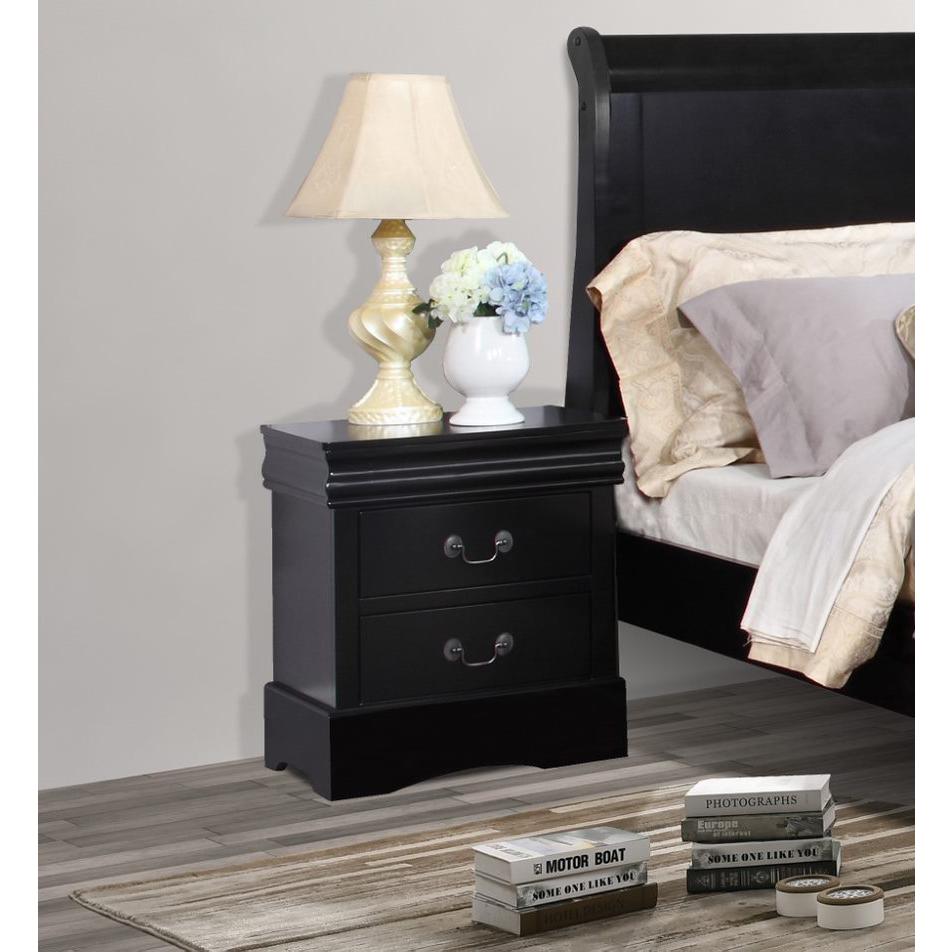 Nightstand, Black. Picture 3