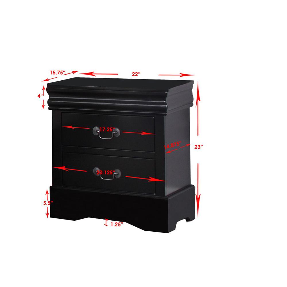 Nightstand, Black. Picture 2