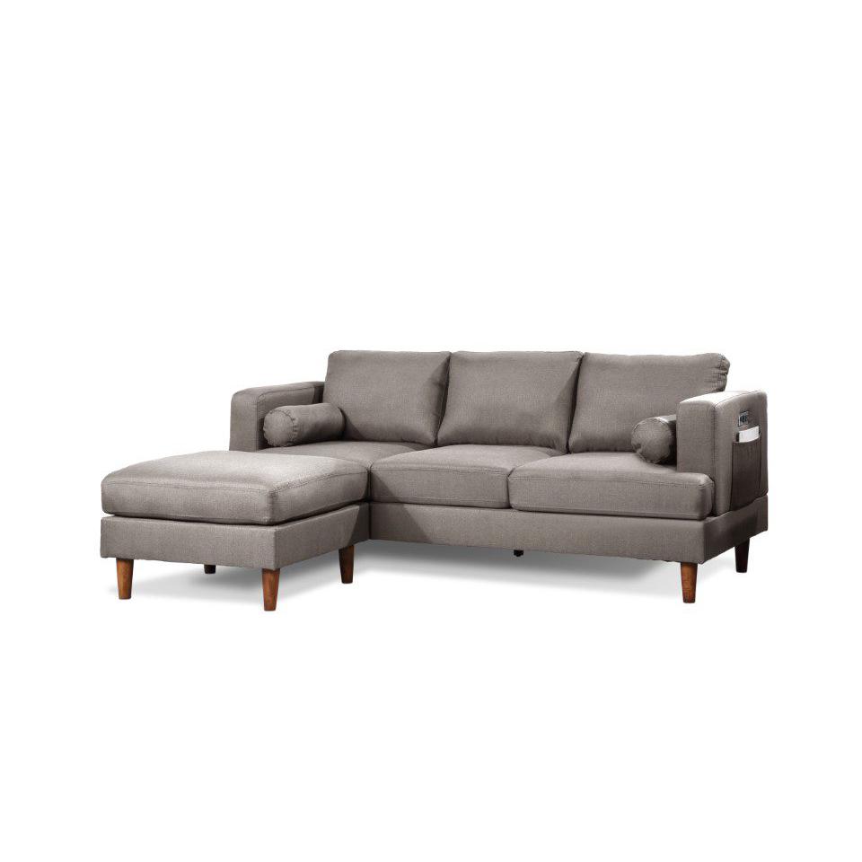 Nico Sofa with Reversible Chaise, Stone Grey. Picture 1