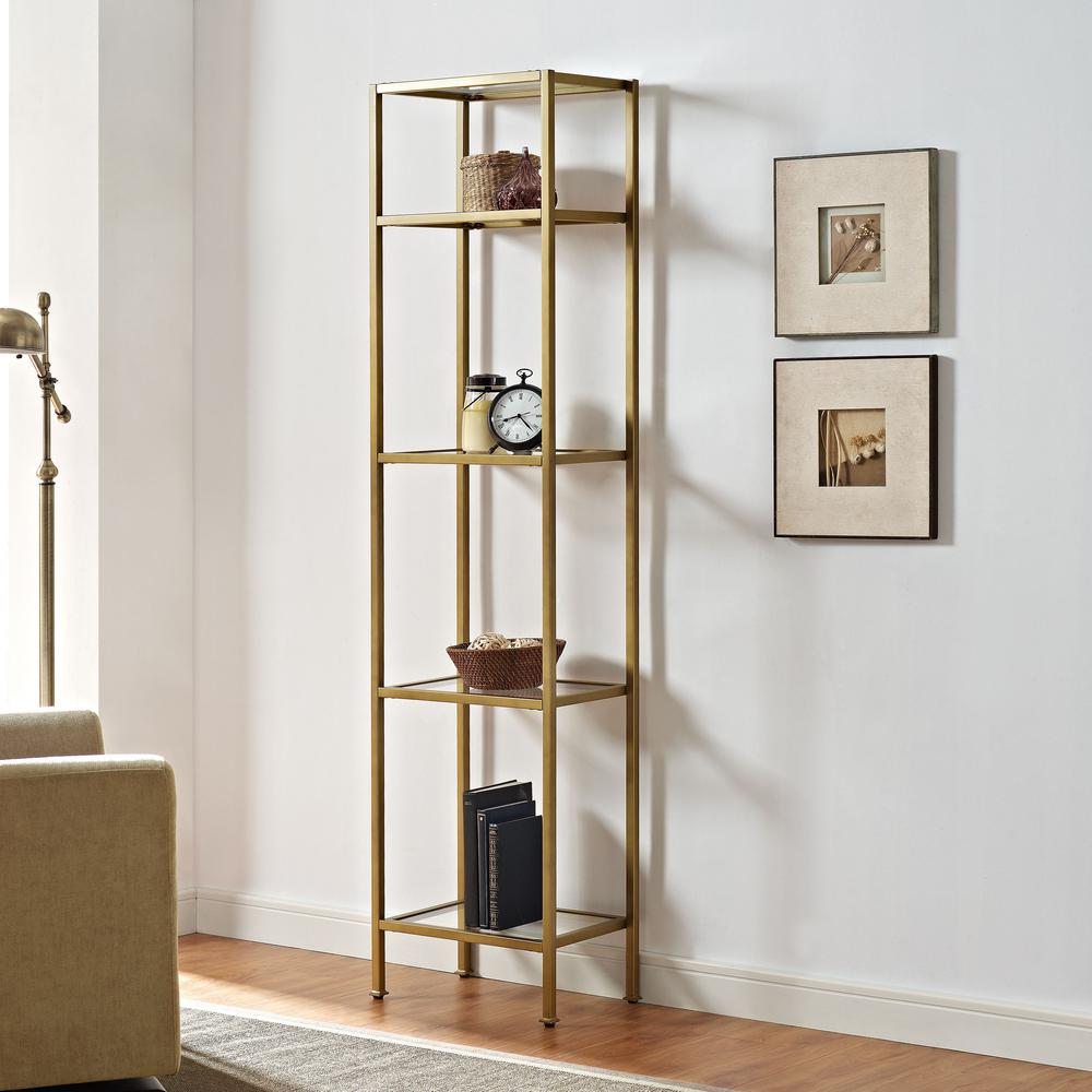 Aimee Narrow Etagere Soft Gold. Picture 13