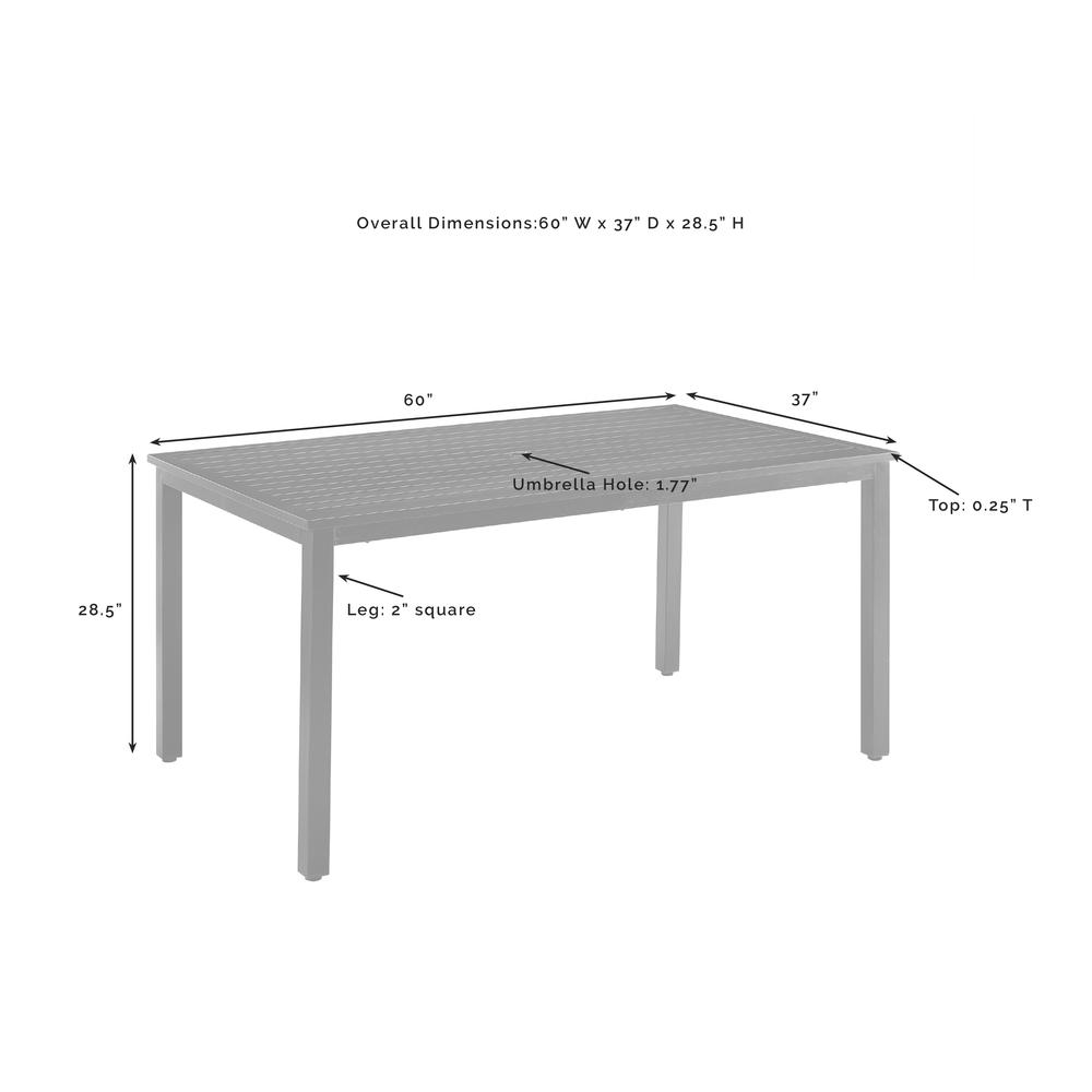 Kaplan Outdoor Dining Table Oil Rubbed Bronze. Picture 10