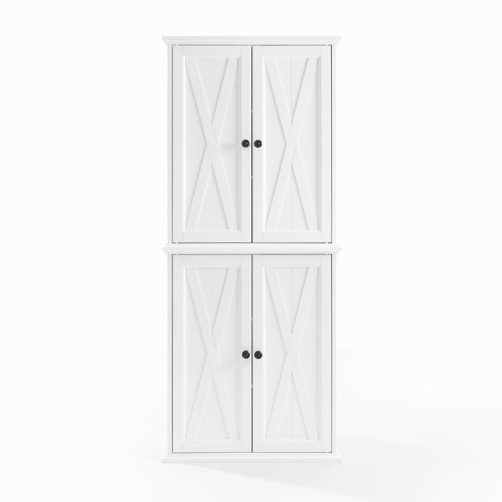 Clifton Tall Pantry Distressed White - 2 Stackable Pantries. Picture 19
