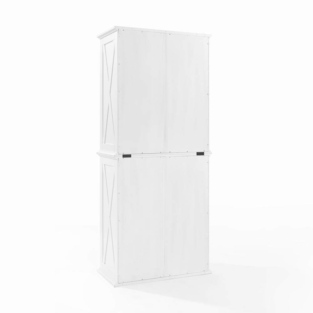 Clifton Tall Pantry Distressed White - 2 Stackable Pantries. Picture 21