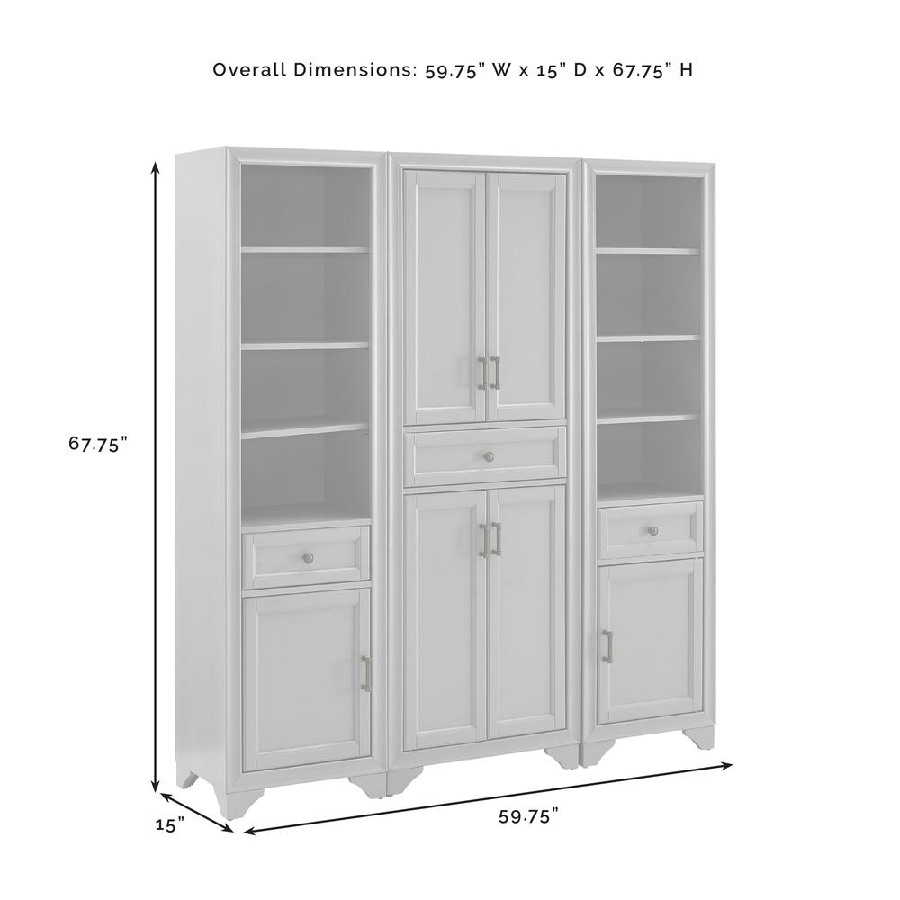 Tara 3Pc Pantry Set Distressed Gray - Pantry & 2 Linen Cabinets. Picture 19