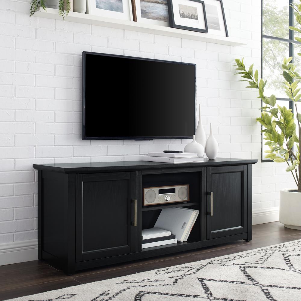 Camden 58" Low Profile Tv Stand Black. Picture 1