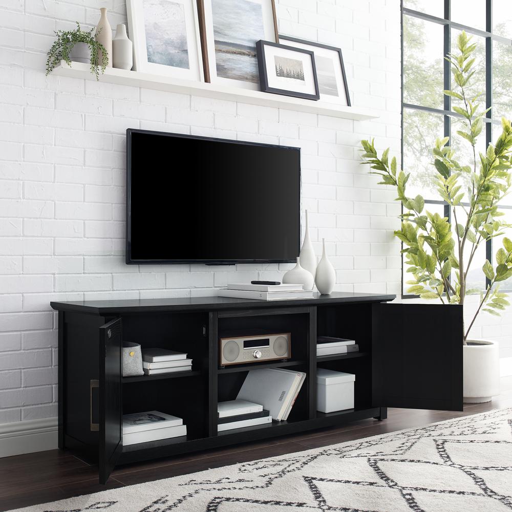 Camden 58" Low Profile Tv Stand Black. Picture 3